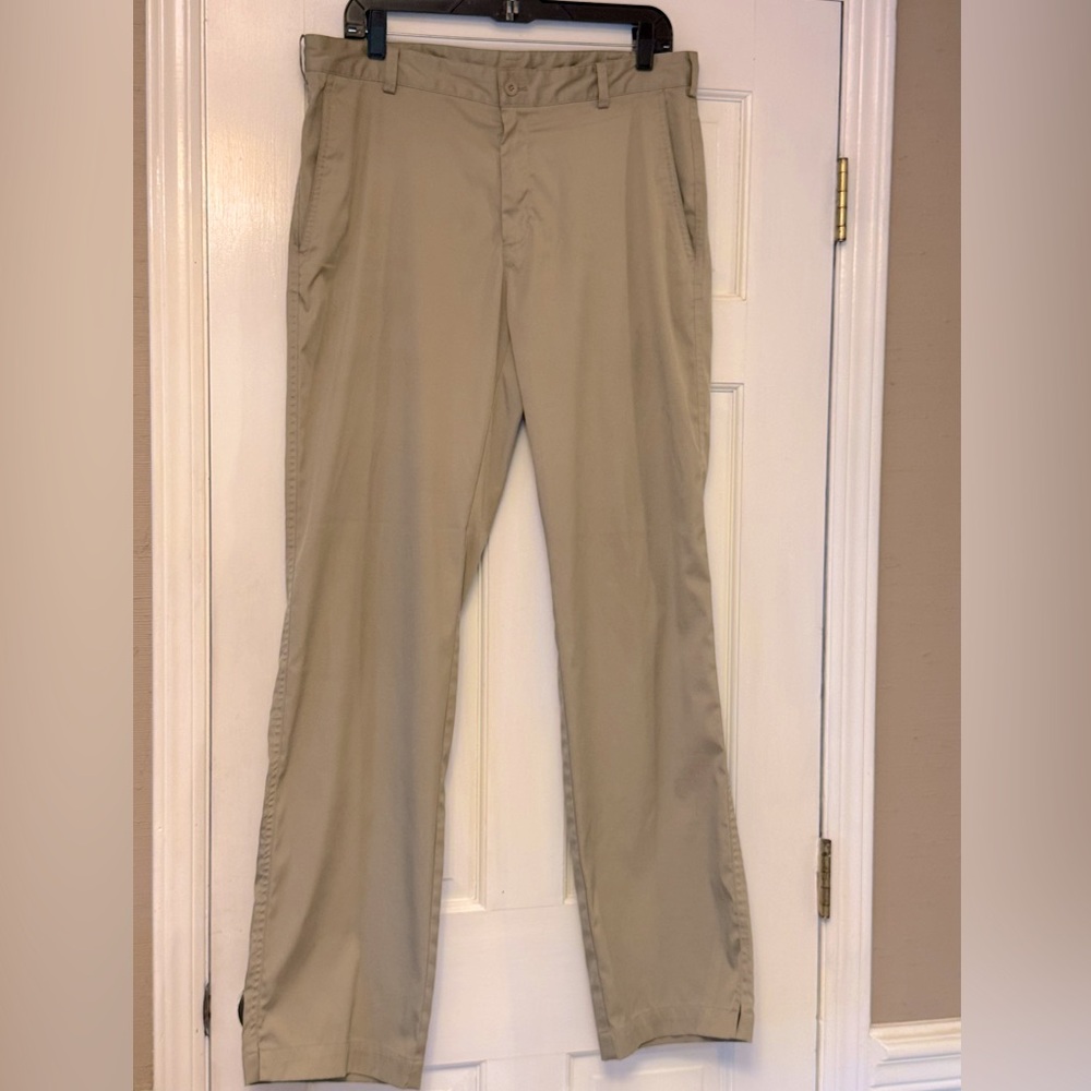 Nike Tan Dri-fit Golf Pants Lightweight Straight-Leg